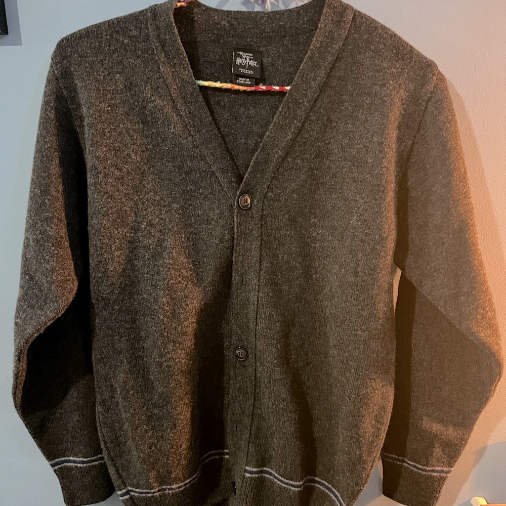 Wizarding World of Harry Potter Ravenclaw V-Neck Cardigan 100% Lambswool - NEW